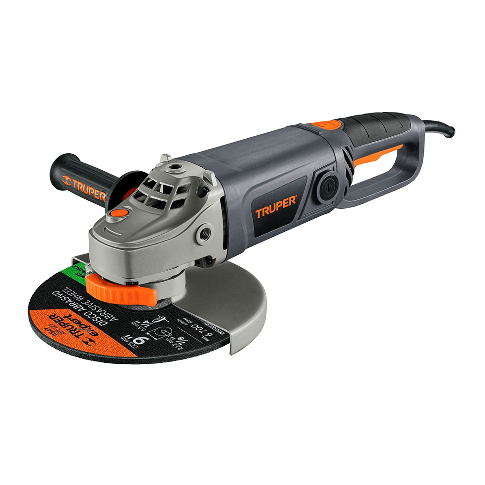 Esmeriladora angular 9", 2100w. Marca Truper.