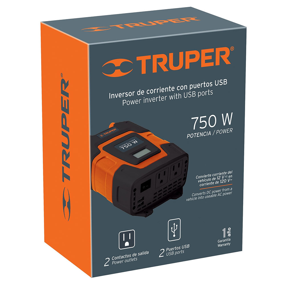 Inversor De Corriente 750w, Marca Truper. - Imagen 2