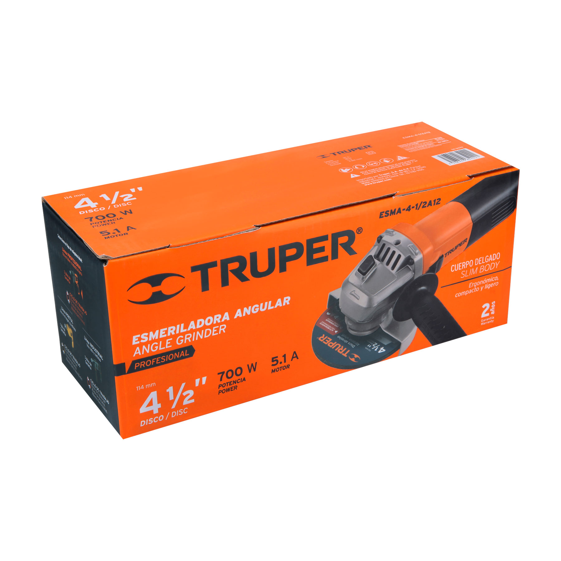 Esmeriladora angular 4-1/2" 700 W Profesional - Imagen 6